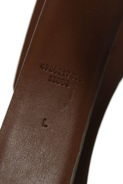 Lauren Ralph Lauren Women's Leather Gold Buckle Belt Beige Size L