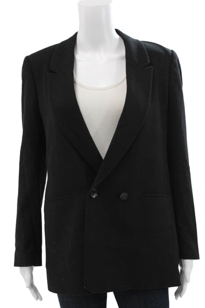 Cuyana Womens Basic Jacket Black Button Long Sleeve Size M