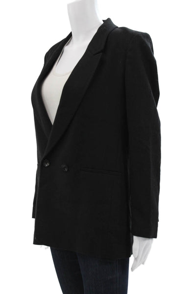 Cuyana Womens Basic Jacket Black Button Long Sleeve Size M