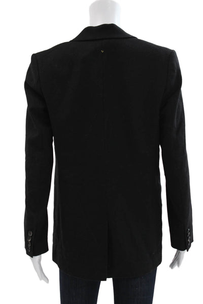 Cuyana Womens Basic Jacket Black Button Long Sleeve Size M