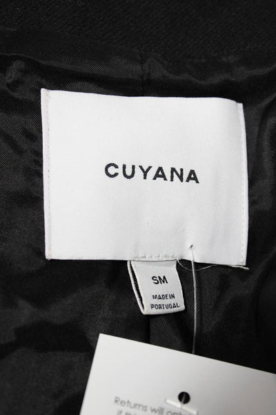 Cuyana Womens Basic Jacket Black Button Long Sleeve Size M