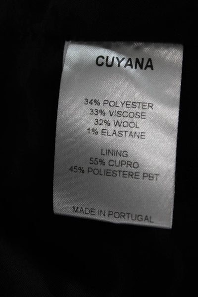 Cuyana Womens Basic Jacket Black Button Long Sleeve Size M