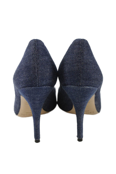 Kate Spade New York Womens Denim Pointed Toe Pumps Blue Size 6 B