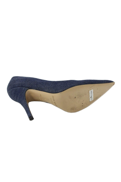 Kate Spade New York Womens Denim Pointed Toe Pumps Blue Size 6 B