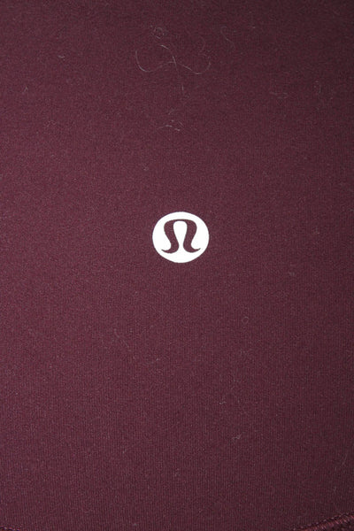 Lululemon Womens Ankle Leggings Red Polyester Size 2