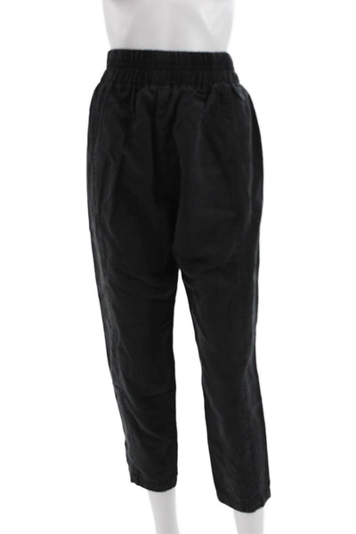 Hatch Women Cropped Tencel Pants Black Pull On Maternity Size 1