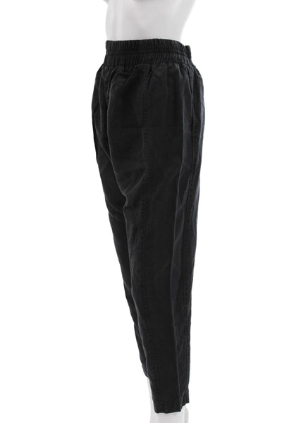 Hatch Women Cropped Tencel Pants Black Pull On Maternity Size 1