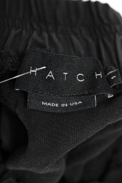 Hatch Women Cropped Tencel Pants Black Pull On Maternity Size 1