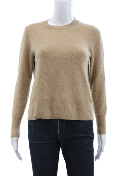 J Crew Womens Pullover Cashmere Crew Neck Beige Sweater Size S