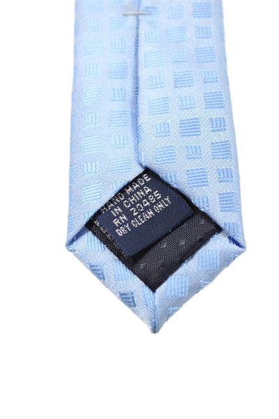 Pierre Cardin Paris Mens Square Print Classic Necktie Sky Blue
