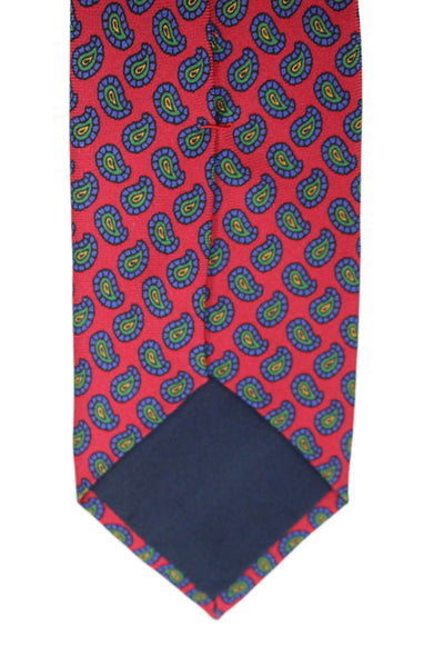 Polo Ralph Lauren Mens Silk Paisley Print Necktie Multi Colored