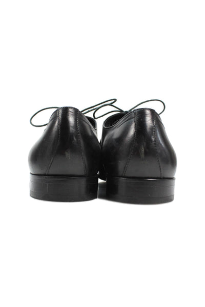 Boss Hugo Boss Mens Leather Lace Up Oxford Dress Shoes Black Size 11.5