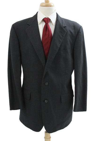 Brooks Brothers Mens Wool Gray Blazer Button Front Size 42