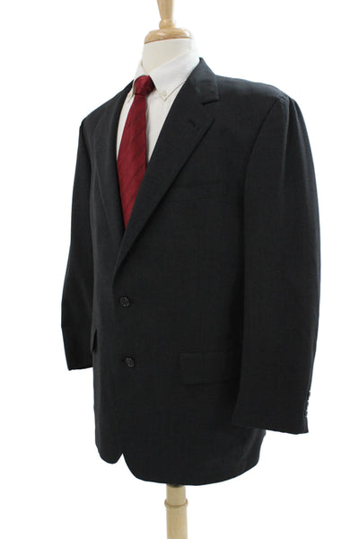Brooks Brothers Mens Wool Gray Blazer Button Front Size 42