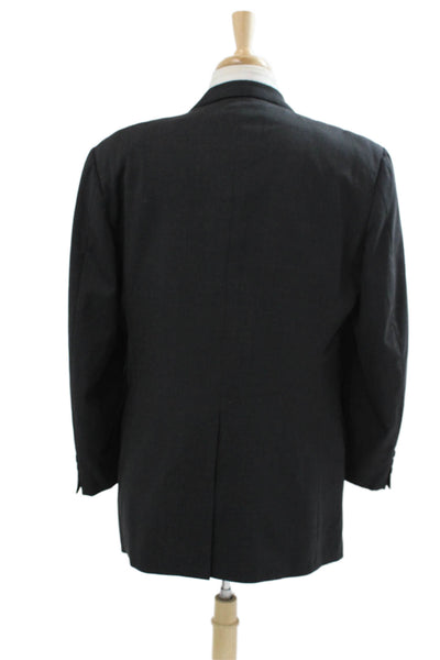 Brooks Brothers Mens Wool Gray Blazer Button Front Size 42