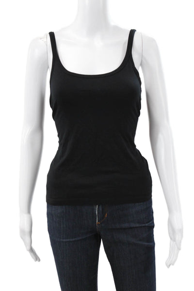 Max Mara Womens Basic Scoop Neck Sleeveless Tank Black Size L