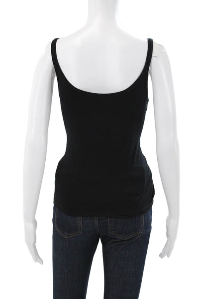 Max Mara Womens Basic Scoop Neck Sleeveless Tank Black Size L