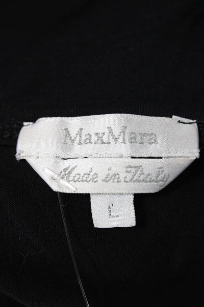 Max Mara Womens Basic Scoop Neck Sleeveless Tank Black Size L