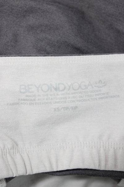 Beyond Yoga Women Cropped Tank Gray Colorblock Square Neck Size XS