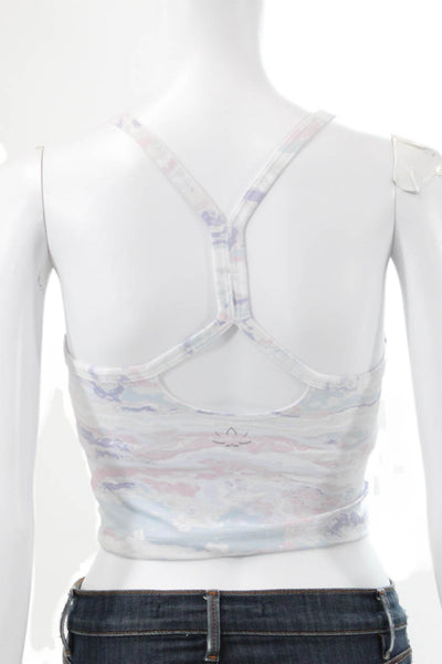 Beyond Yoga Womens Cropped Tank Multicolor Scoop Neck Abstract Size XS