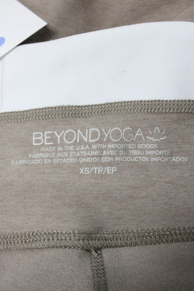 Beyond Yoga Womens Beige Ankle Leggings Polyester Blend Size XS