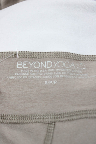 Beyond Yoga Womens Ankle Leggings Beige Polyester Blend Size S