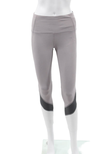 Apana Womens Capri Leggings Gray Colorblock Polyester Pull On Size S