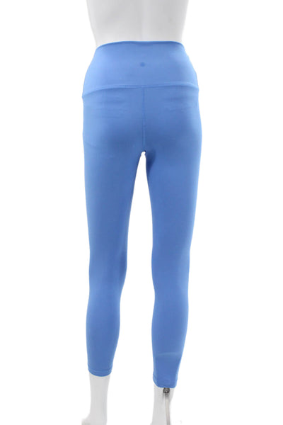Yogalicious Womens Blue Ankle Leggings Polyester Solid Size S