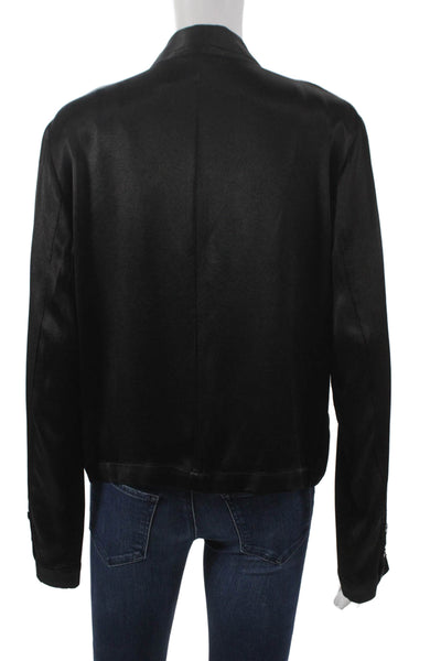 Gold Hawk Women Basic Black V-Neck Long Sleeve Blouse Size XS