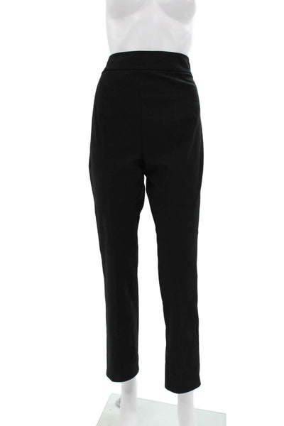 Avenue Montaigne Women Dress Pants Black Cotton Pull On Size 12
