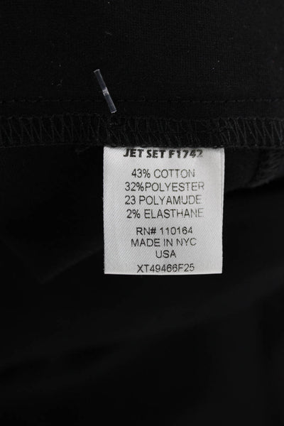 Avenue Montaigne Women Dress Pants Black Cotton Pull On Size 12