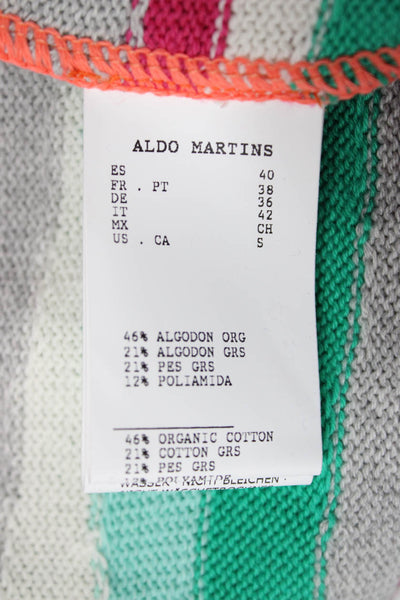 Aldo Martins Women Pullover Striped Boat Neck Sleeveless Multicolor Size S