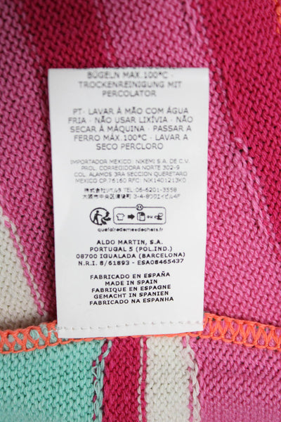 Aldo Martins Women Pullover Striped Boat Neck Sleeveless Multicolor Size S