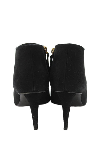 Giuseppe Zanotti Womens Suede Pointed Toe Ankle Boots Black Size 9
