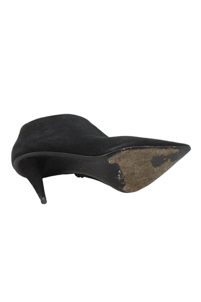 Giuseppe Zanotti Womens Suede Pointed Toe Ankle Boots Black Size 9