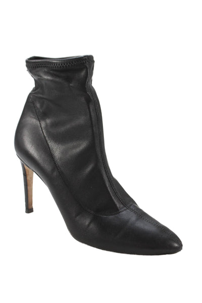 Giuseppe Zanotti Womens Leather Heeled Ankle Boots Black Size 10