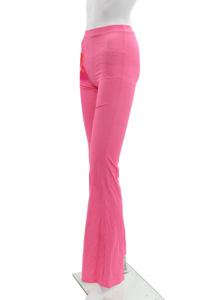 KHY Womens Pink Floral Pull On Pants 85% Nylon 15% Elastane Size XS