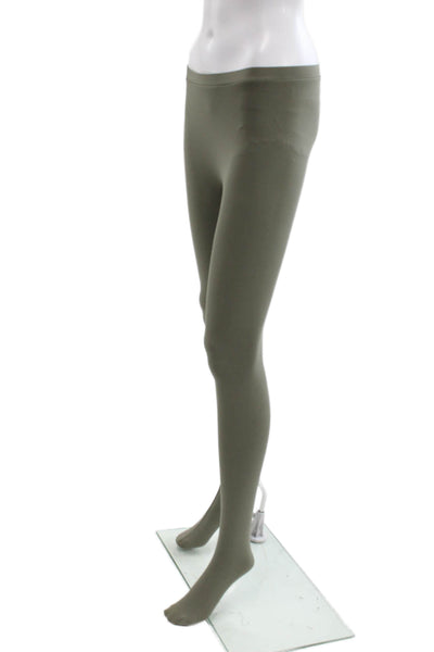 KHY Women Ankle Leggings Green Polyester Solid Size XS