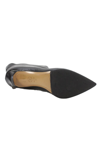 Alexandre Vauthier Womens Leather Pointed Toe Ankle Boots Black Size 10