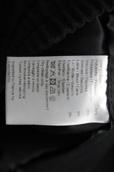 Gerard Darel Women Black Striped Polyester Drawstring Jogger Pants Size 38