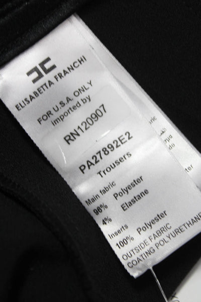 Elisabetta Franchi Women Dress Pants Black Polyester Zip Size 44