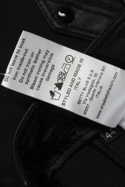Elisabetta Franchi Women Dress Pants Black Polyester Zip Size 44