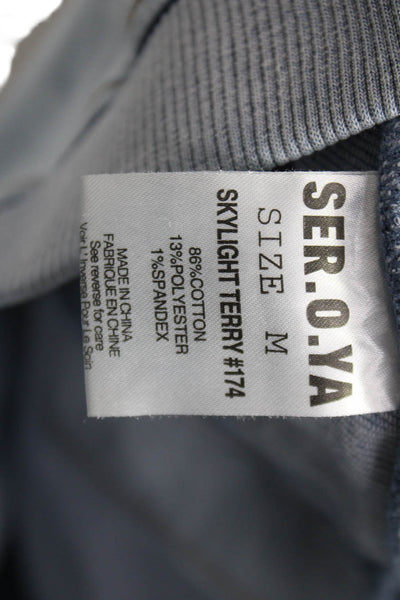 Ser.O.Ya Women Sweatpants Blue Cotton Blend Size M