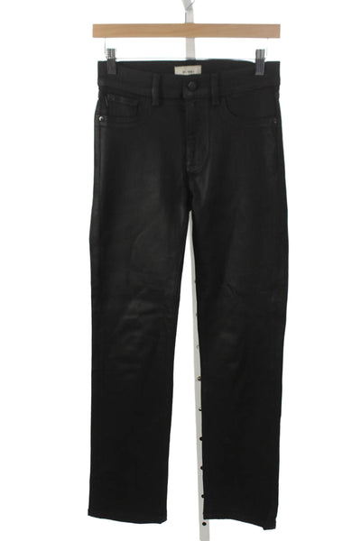 DL1961 Womens Black Tencel Straight Jeans Low Rise Size 26