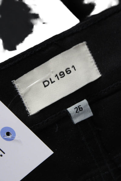 DL1961 Womens Black Tencel Straight Jeans Low Rise Size 26
