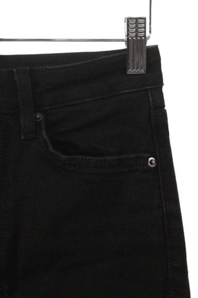 Ksubi Womens Black Skinny Jeans Low Rise Cotton Button Inseam 28 Size 25