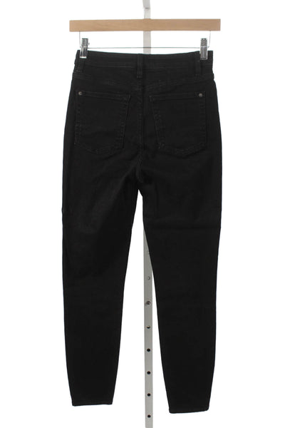 Ksubi Womens Black Skinny Jeans Low Rise Cotton Button Inseam 28 Size 25