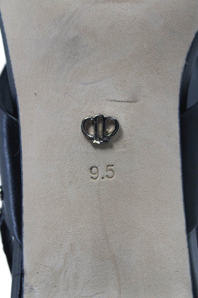Paige Womens Studded Detail Square Toe Sandals Black Size 9.5