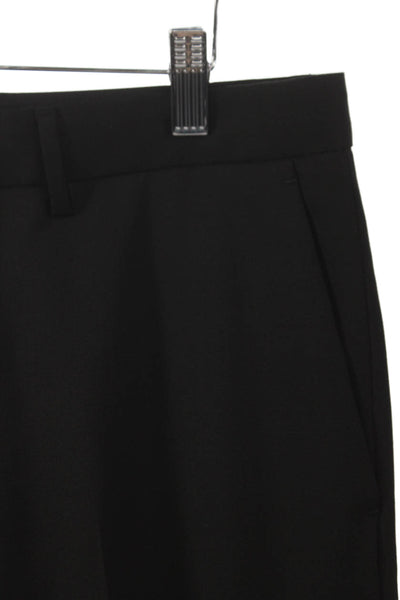 BOSS Mens Dress Pants Black Virgin Wool Hook & Eye Size 32