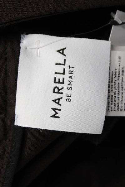Marella Womens Dress Pants Brown Viscose Hook Eye Size 12